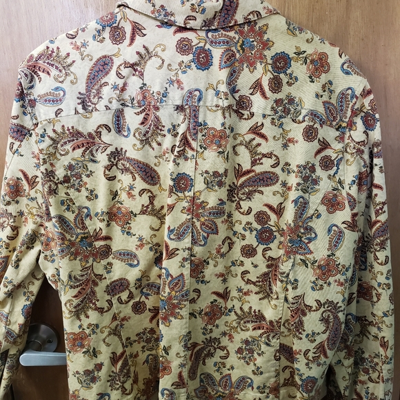 Cotton paisley print jacket. Size 3X - Picture 4 of 4